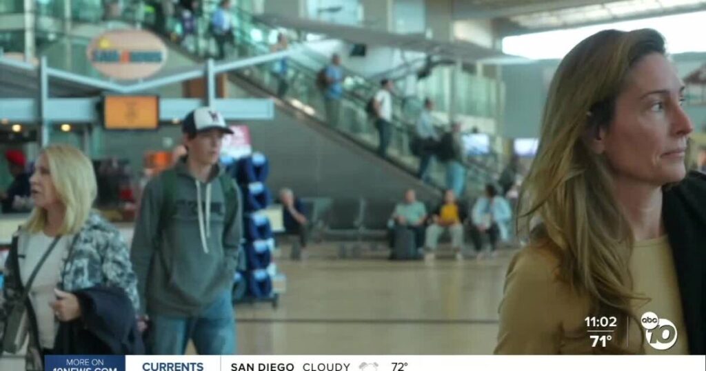 Crowds pack San Diego International Airport for Labor Day travel
