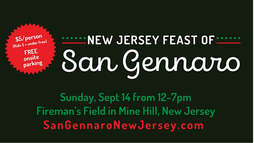 Feast of San Gennaro NJ Sept 14 in Mine Hill