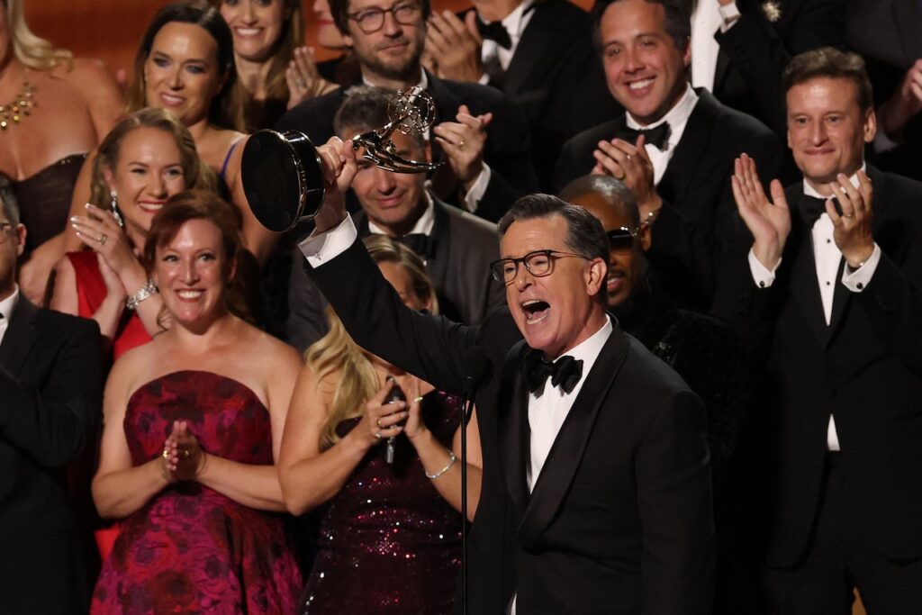 ‘The Late Show’ wins in Emmys first. Stephen Colbert: ‘I have never loved my country more desperately.’