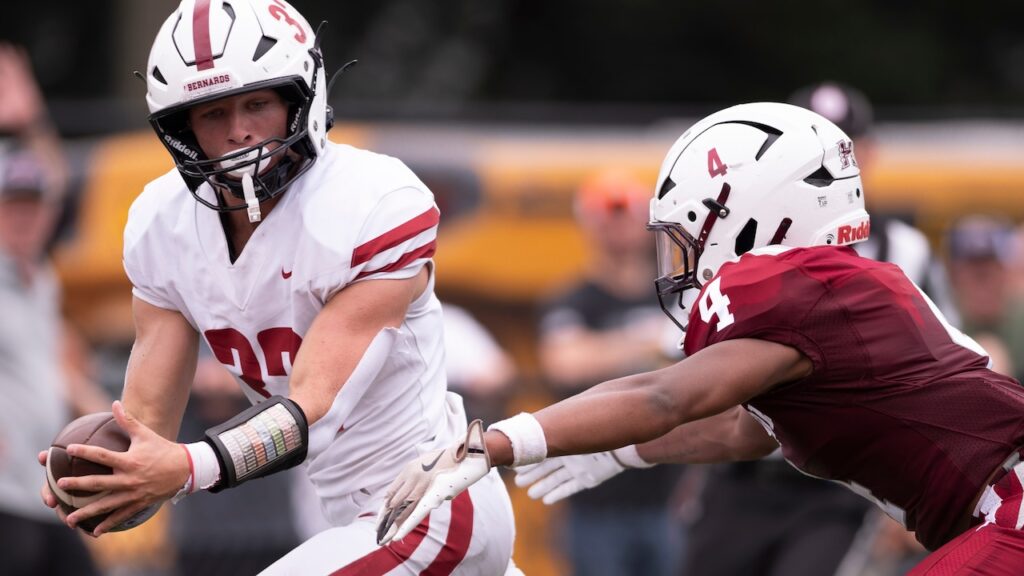 Stevens scores 3 rushing touchdowns as Bernards shuts out Carteret - Football recap