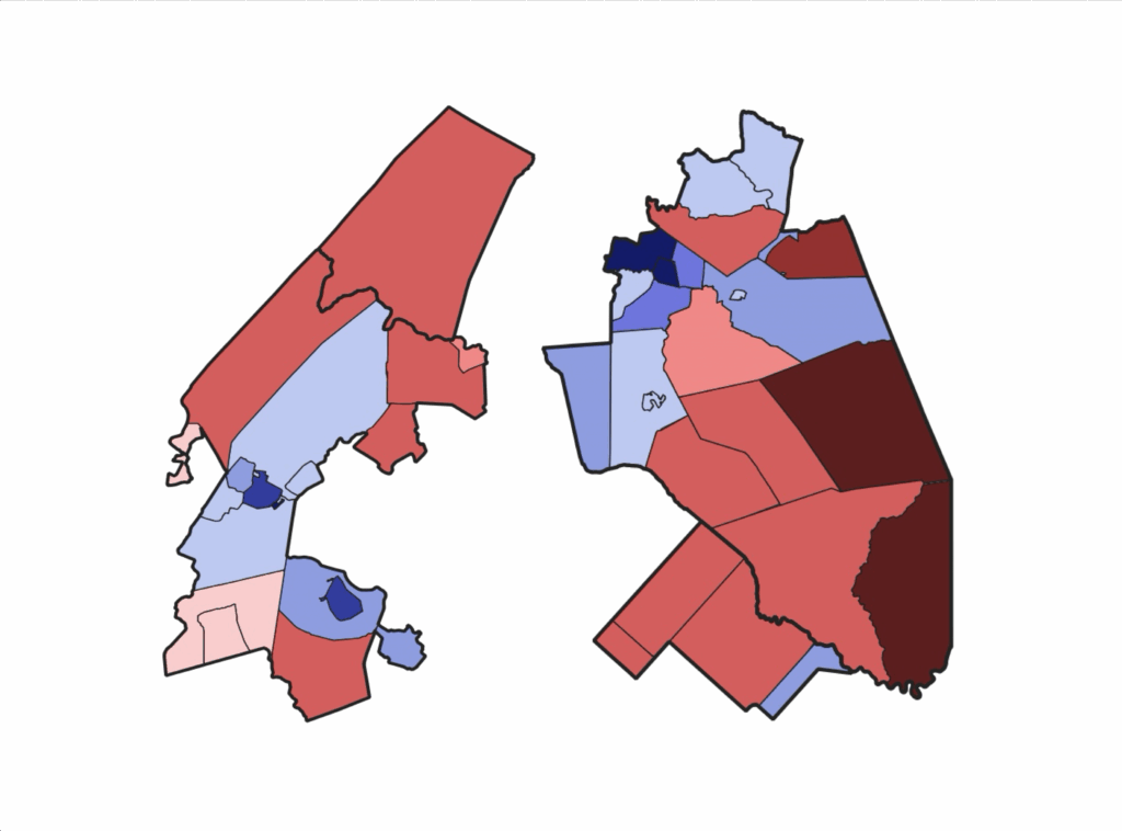 Mapping Assembly Democrats’ dominant night