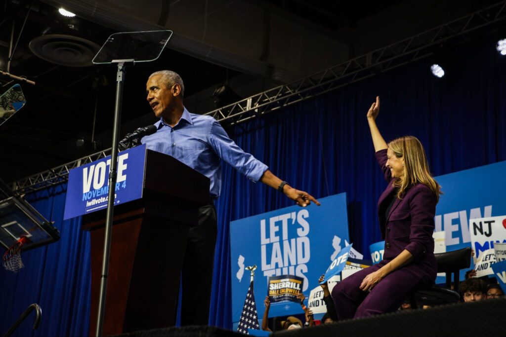 Obama, Democrats rally to back Sherrill, rebuke Trump