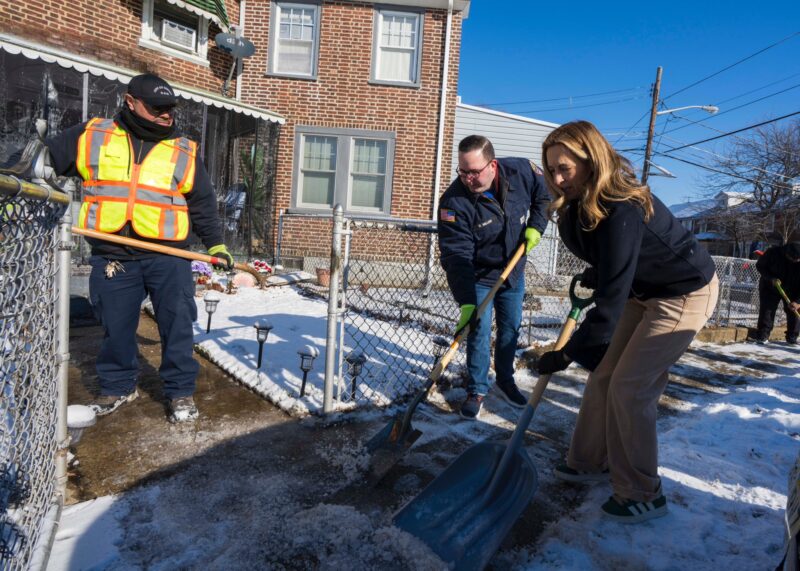 Mikie Sherrill “Shovels Snow” on MLK Day in Camden Mikie Sherrill "Shovels Snow" on MLK Day in Camden