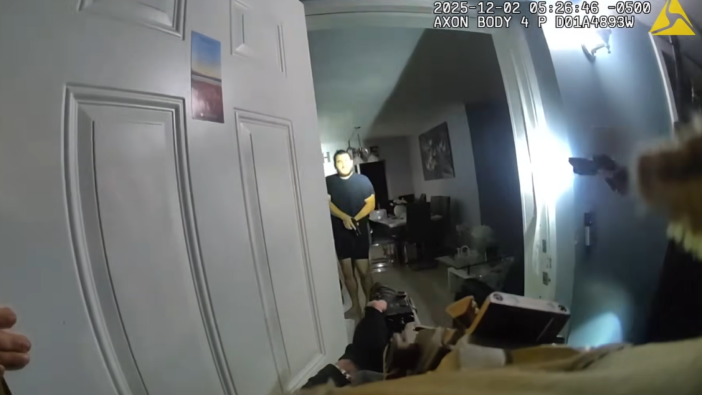 Bodycam shows man emerging with gun during MDSO warrant service before fatal police shooting