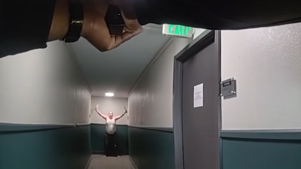 Bodycam video of Baltimore police shooting at apartment complex