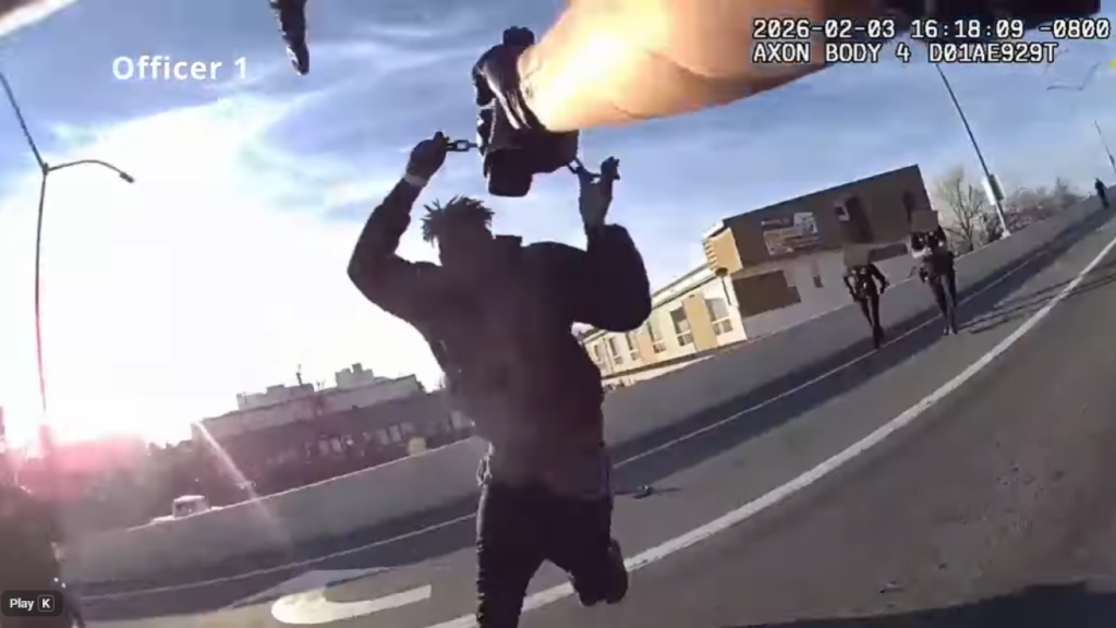 Bodycam video shows man running at Reno officers swinging chain before fatal police shooting