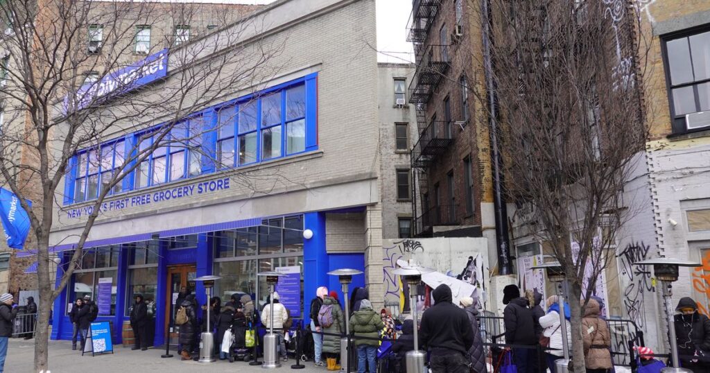 Opening Day at Polymarket’s Chaotic Stunt Grocery Store