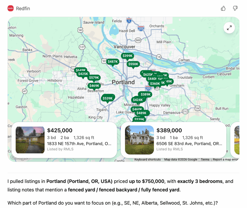 Redfin Debuts Its Home Search App in ChatGPT