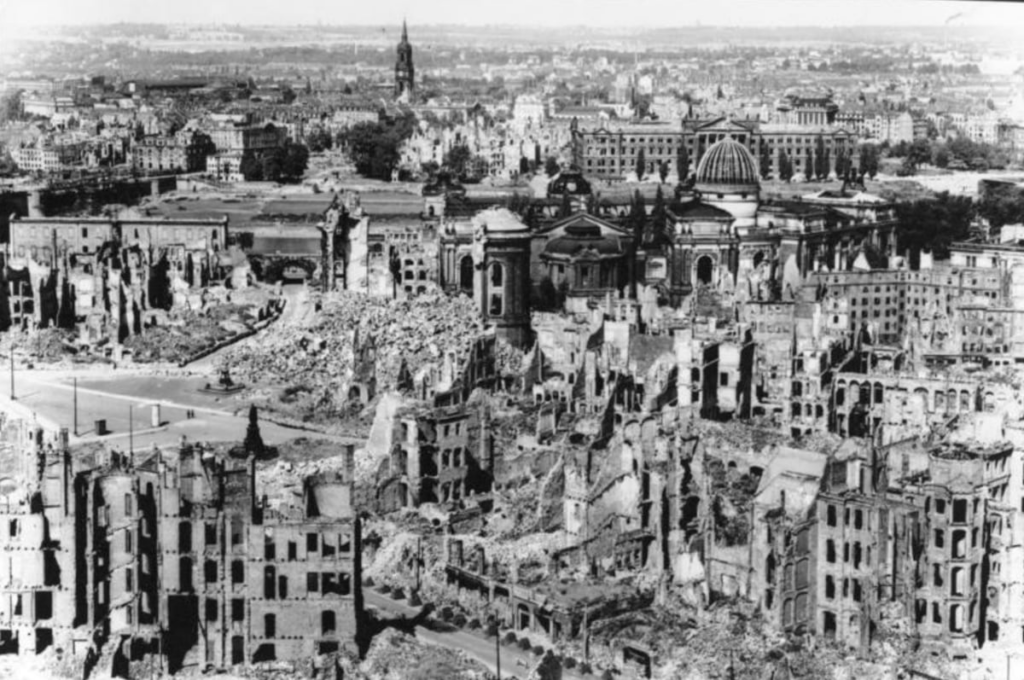 The devastating 1945 Allied bombing campaign in Dresden