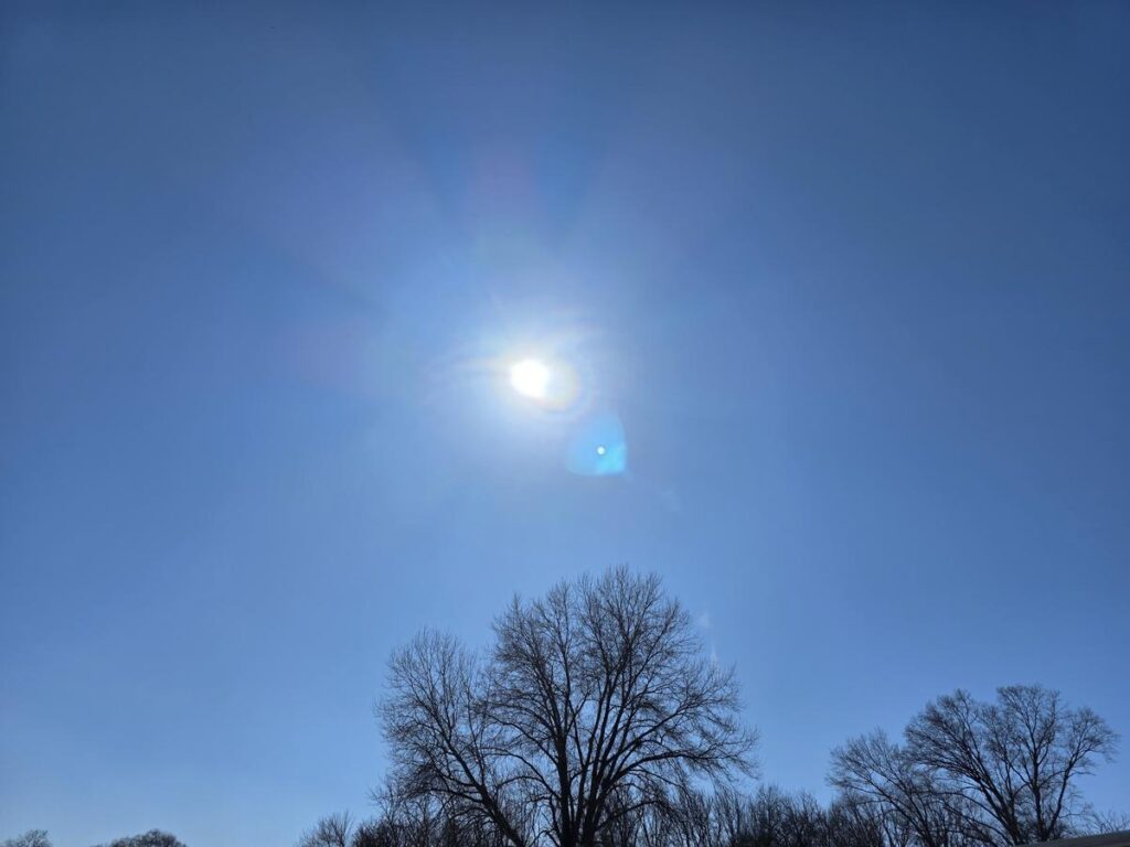 Another spectacularly sunny, warm, springlike day