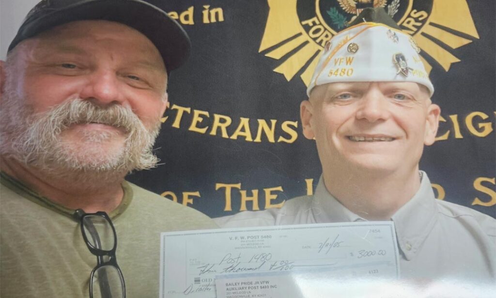 Members of a VFW Post in Kentucky Raise Funds to Help Flash Flood Victims in Texas