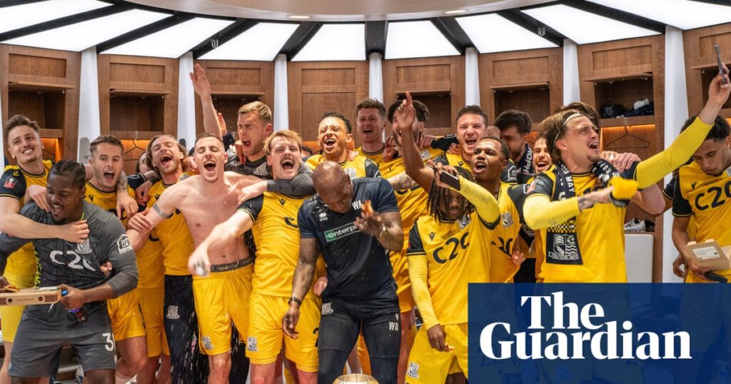 Poignant clips and invoking the marines: a day with Southend for their Wembley glory | Southend