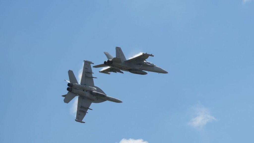 Two Navy jets collide during air show
