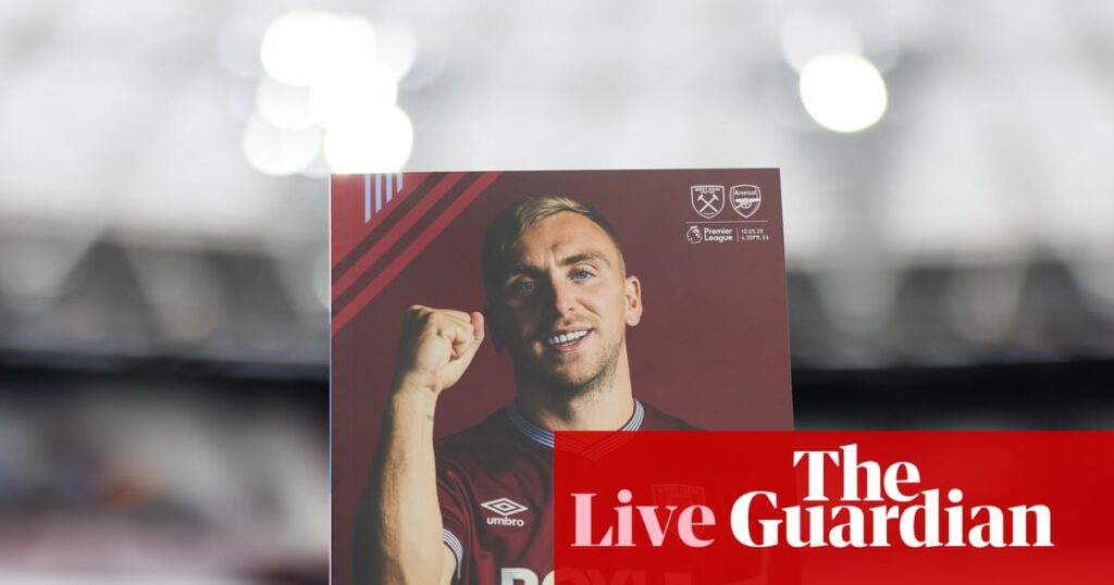 West Ham United v Arsenal: Premier League – live | Premier League