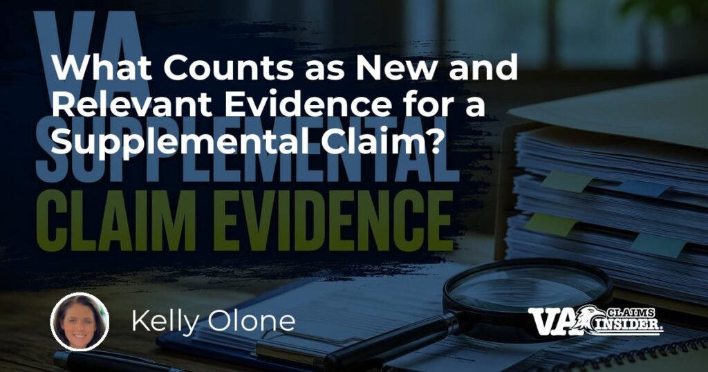 What Counts as New and Relevant Evidence for a Supplemental Claim?