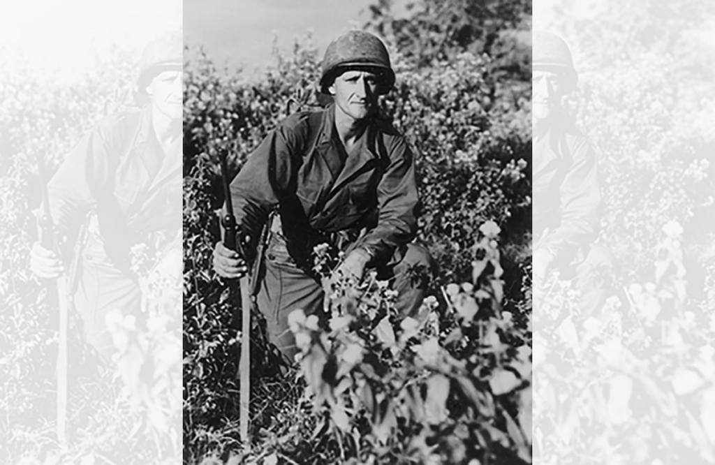 Despite being rendered blind by the Japanese, this soldier fought on