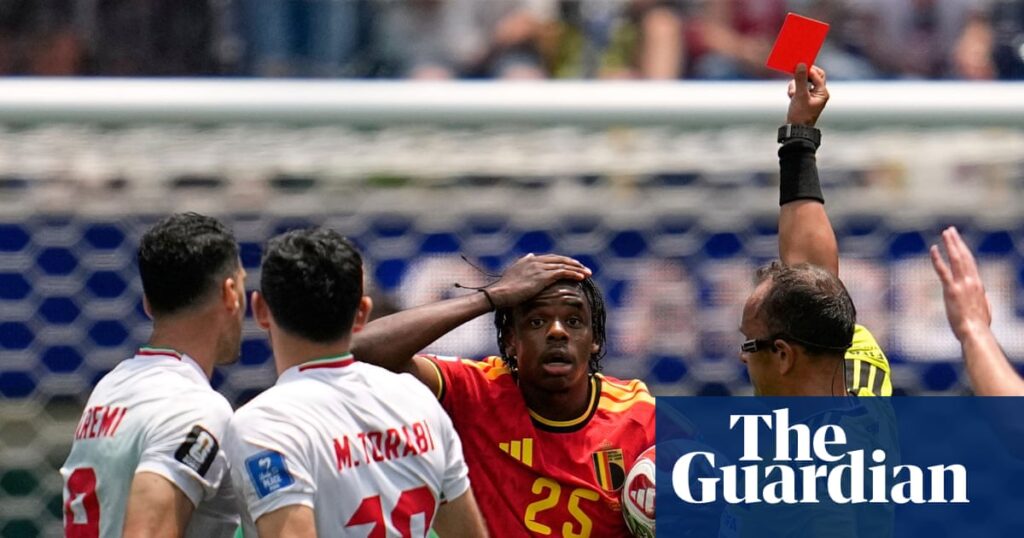 Iran frustrate 10-man Belgium in World Cup stalemate as Nathan Ngoy sees red | World Cup 2026