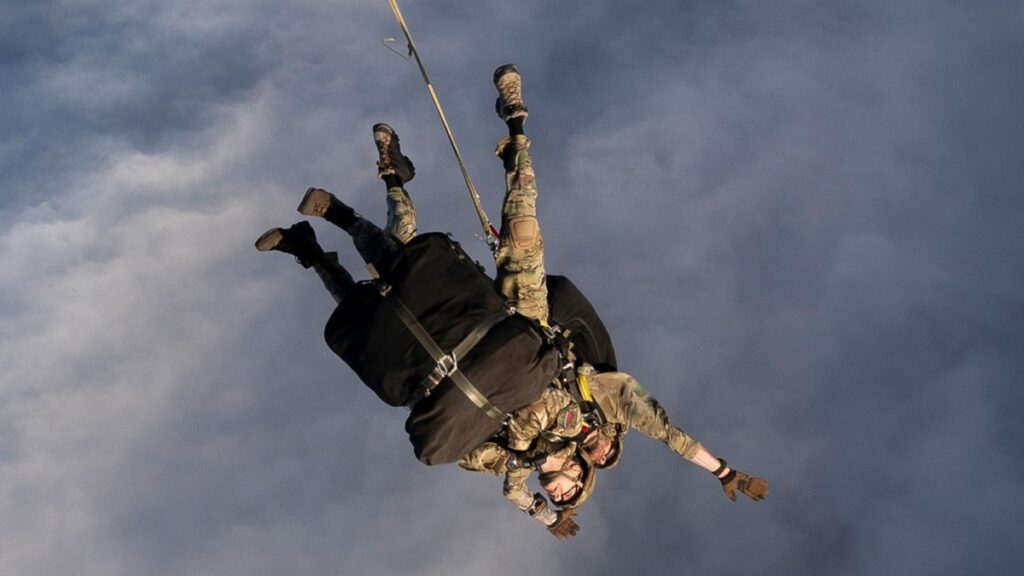 Parachute rescue to Atlantic island included a rare tandem jump