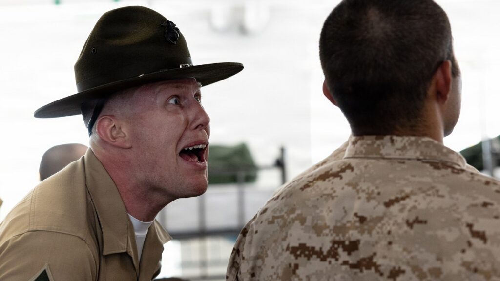 What it looks like when Marine recruits meet their drill instructors