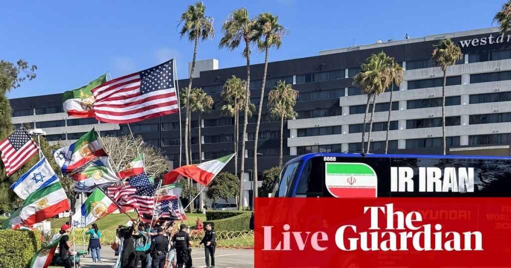 World Cup 2026: Fifa urged to remove official over hand gesture; teams hit back at Ceferin; Iran arrive in US – live | World Cup 2026