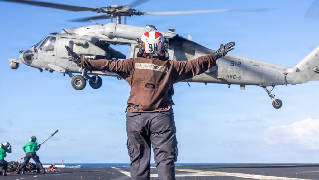 Crew member missing after Navy helicopter crashes in Arabian Sea