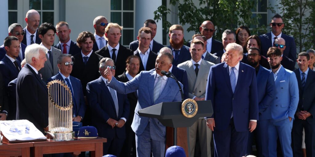 Dodgers visit White House to celebrate 2025 World Series championship