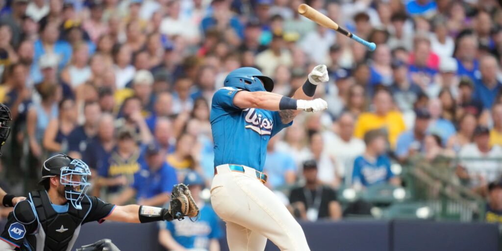 Garrett Mitchell's walk-off hit lifts Brewers over Marlins