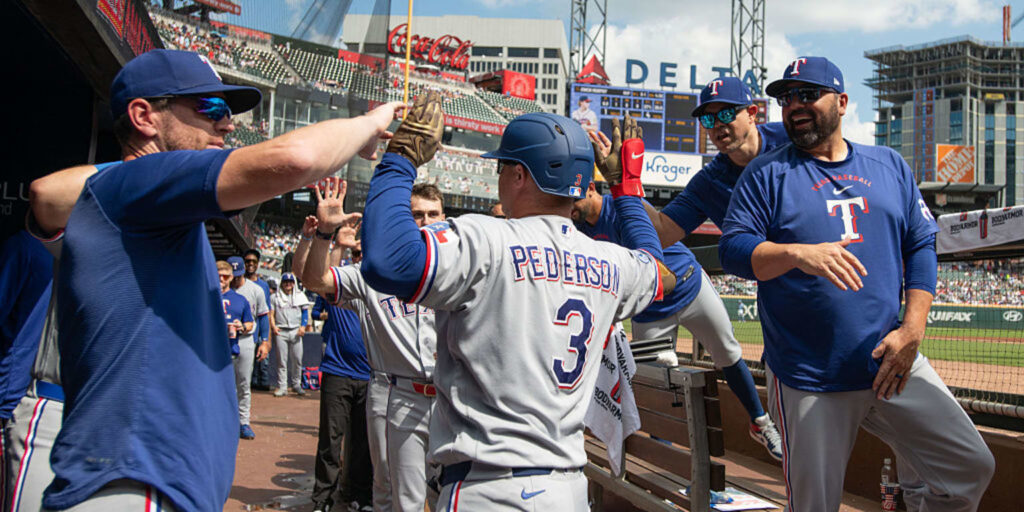 Joc Pederson, Evan Carter hit home runs in Rangers’ win over Braves Joc Pederson, Evan Carter hit home runs in Rangers' win over Braves