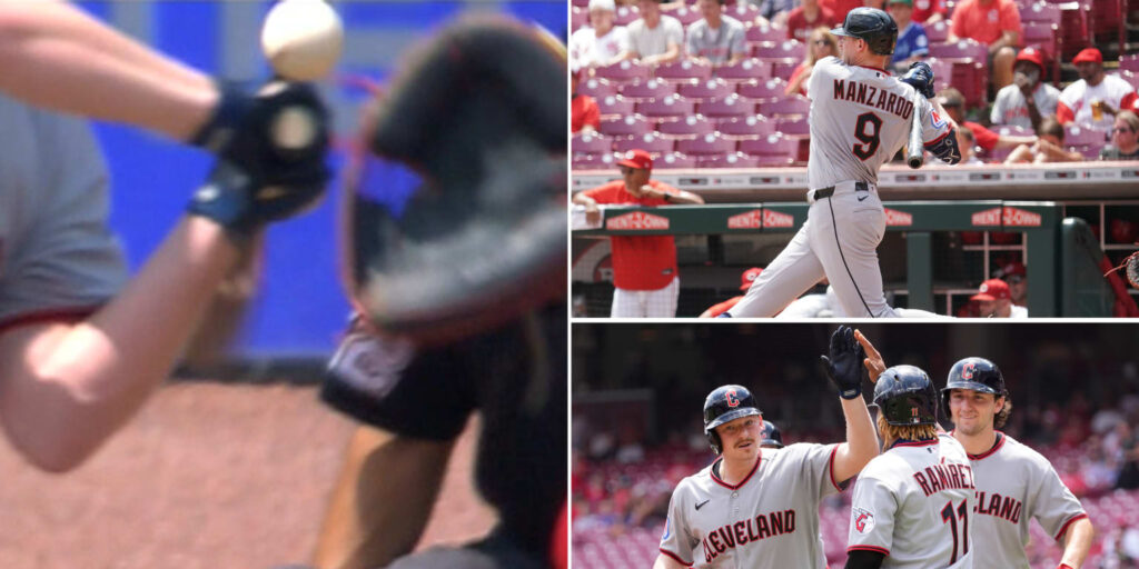 Kyle Manzardo hits grand slam after challenge goes against him, Guardians