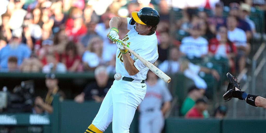 Nick Kurtz avoids left forearm injury after getting hit by a pitch