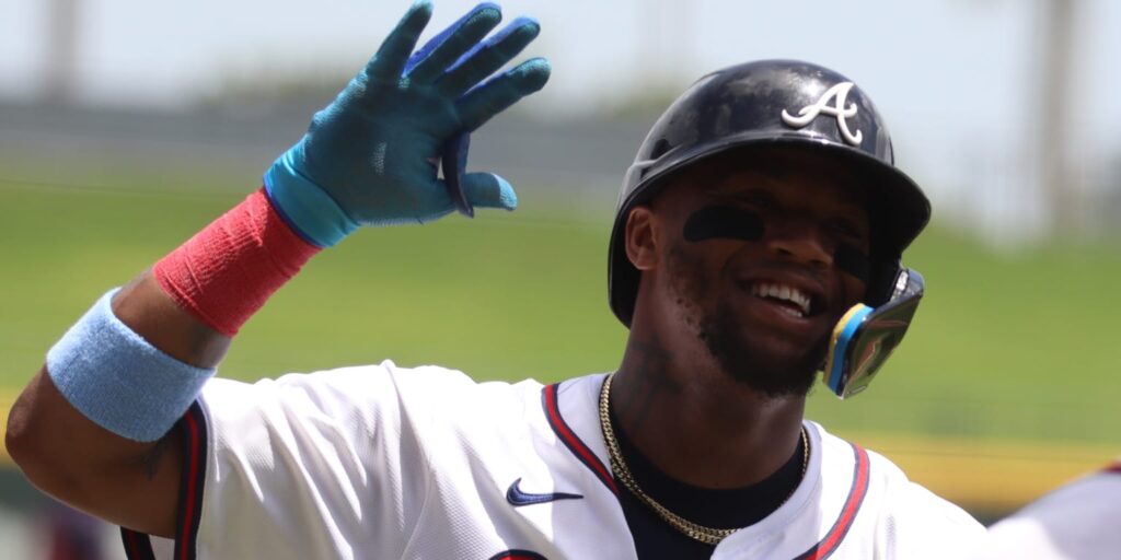 Ronald Acuña Jr. plays right field for first time in rehab stint Ronald Acuña Jr. plays right field for first time in rehab stint