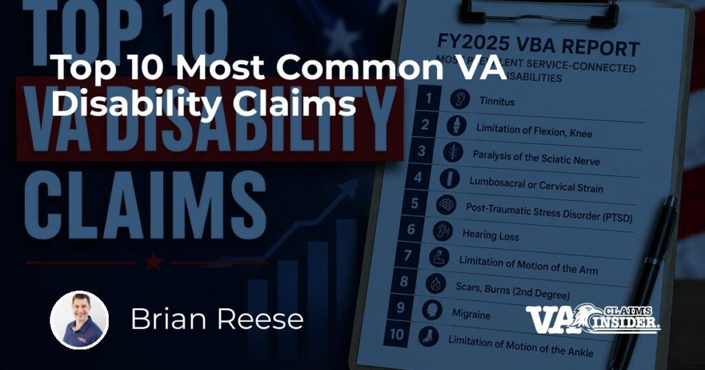 Top 10 Most Common VA Disability Claims