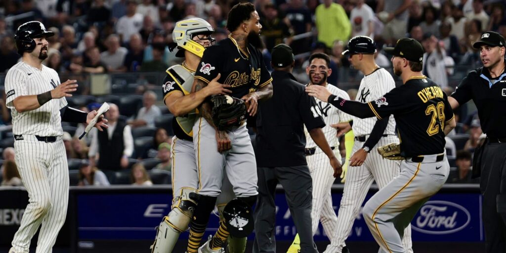 Yankees, Pirates benches clear after José Caballero, Dennis Santana have words Yankees, Pirates benches clear after José Caballero, Dennis Santana have words