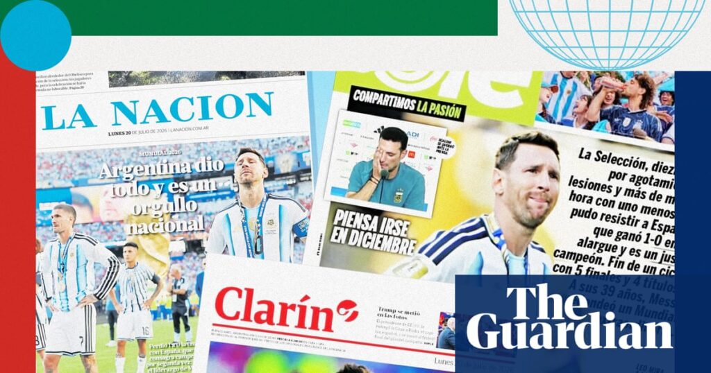 ‘Beyond reproach’: Argentinian media praises Scaloni’s team despite World Cup final defeat | World Cup 2026 ‘Beyond reproach’: Argentinian media praises Scaloni’s team despite World Cup final defeat | World Cup 2026