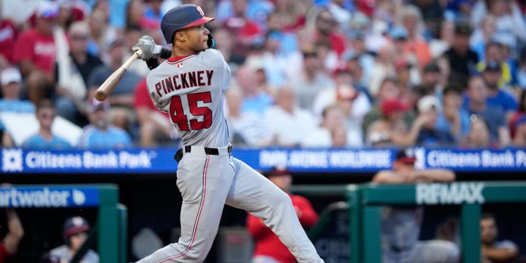 Andrew Pinckney hits first MLB home run off ace Cristopher Sánchez