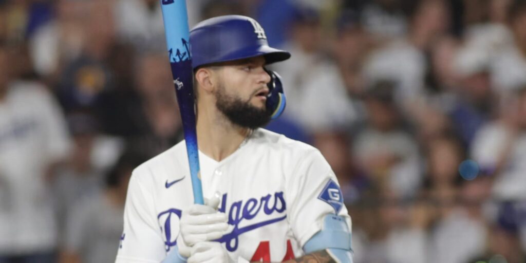 Andy Pages exits game after hit-by-pitch Andy Pages exits game after hit-by-pitch