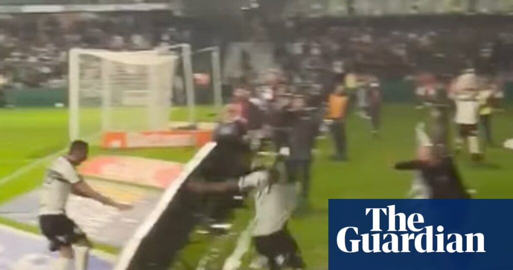 Brazilian footballer falls down hole celebrating goal that was then disallowed | Soccer
