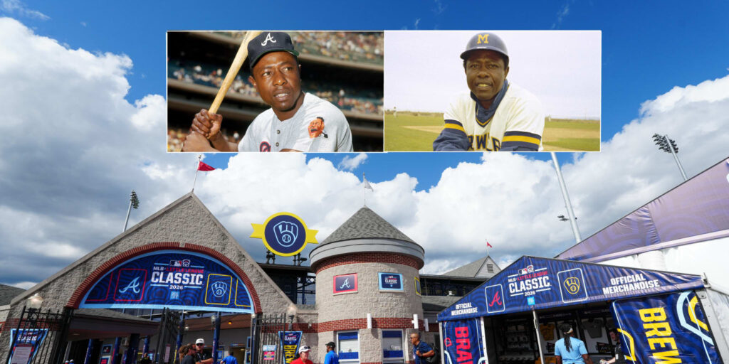 Brewers, Braves recite Henry Aaron's 'Keep Swinging' pledge at 2026 Little League Classic