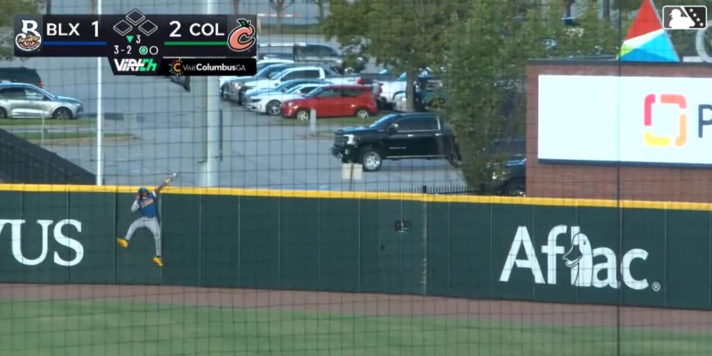 Brewers prospect makes incredible home run robbery
