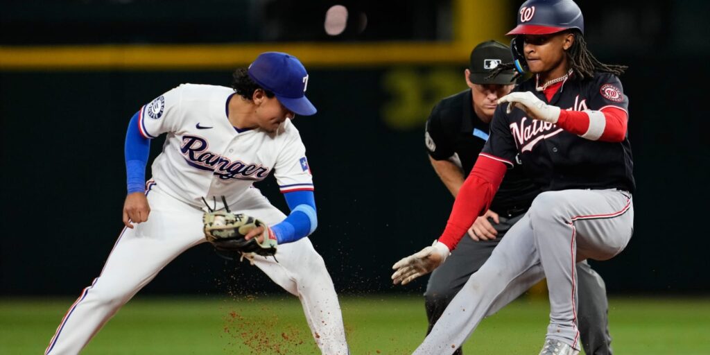 CJ Abrams sprains ankle on slide into second