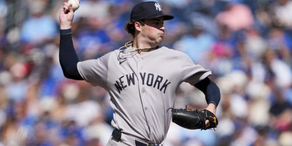 Cam Schlittler pitches 5 1/3 innings against Blue Jays Cam Schlittler pitches 5 1/3 innings against Blue Jays