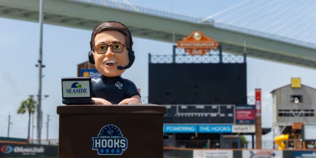 Corpus Christi's Michael Coffin bobblehead sponsored by funeral home