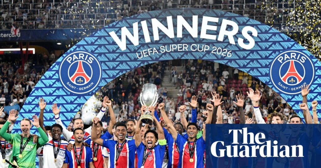 Désiré Doué does the business as PSG edge Aston Villa to lift Super Cup | Uefa Super Cup
