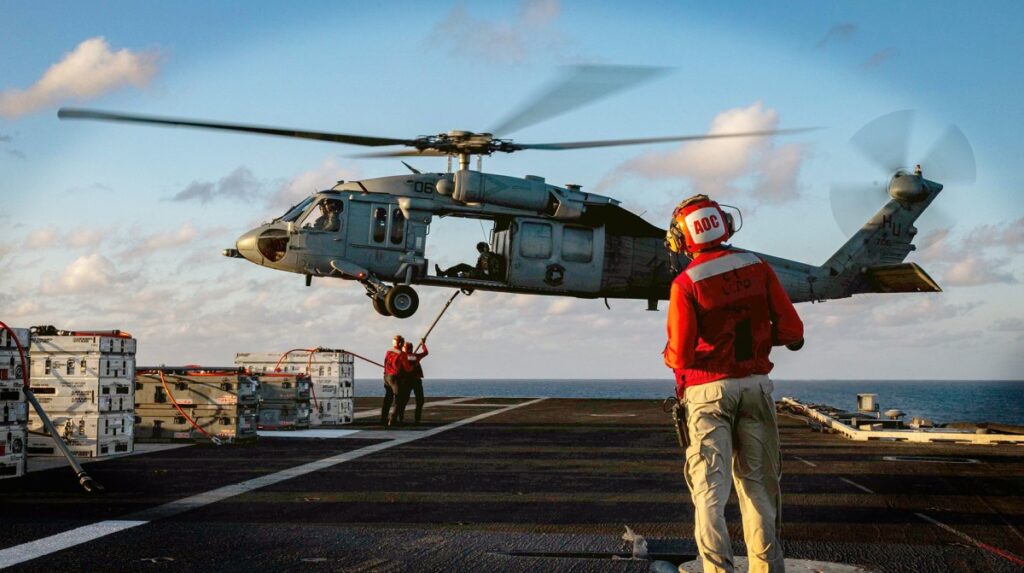 How a Navy aircraft carrier ended up short on food in a war zone