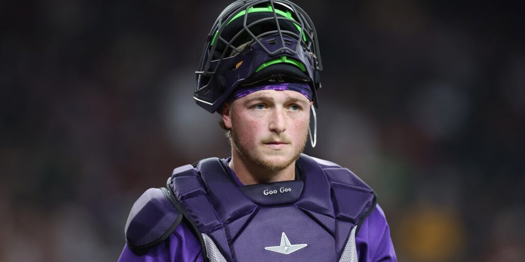 Hunter Goodman out of Rockies' lineup with shoulder inflammation