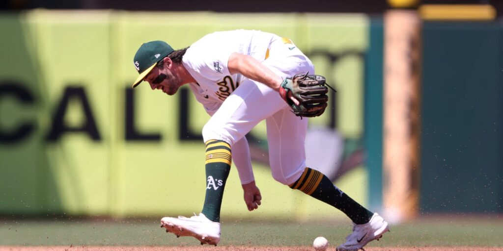 Jacob Wilson scratched from A's lineup against Royals with shoulder soreness
