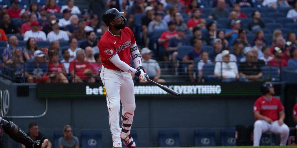 Jo Adell has career-high six RBIs in Guardians' win over Giants