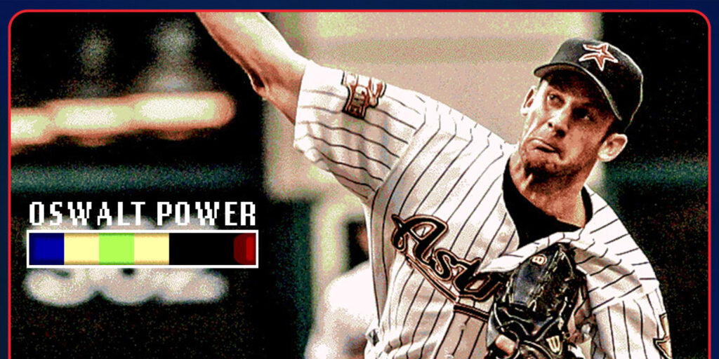 Man trying to throw perfect game in MVP 2005 with Roy Oswalt