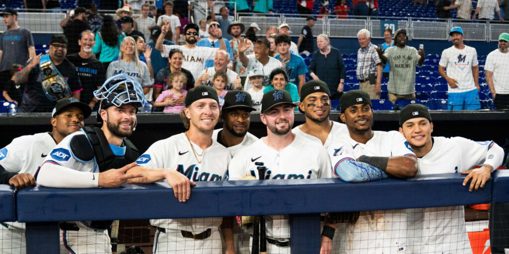 Marlins celebrate wins in creative fashion