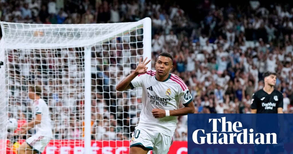 Mbappé hat-trick sinks Real Sociedad after Real Madrid jeered by home fans | La Liga Mbappé hat-trick sinks Real Sociedad after Real Madrid jeered by home fans | La Liga
